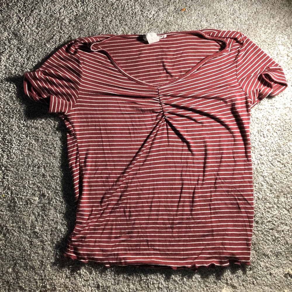 Red and white striped t-shirt